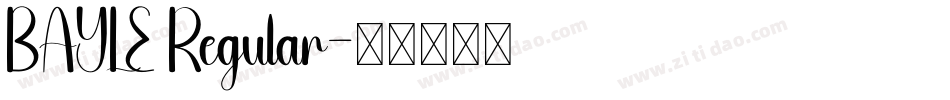 BAYLE Regular字体转换